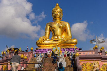 Golden Buddha statue in the Golden Triangle, Thailand
