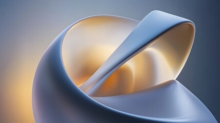 Abstract Curves Form Elegant Swirling Design