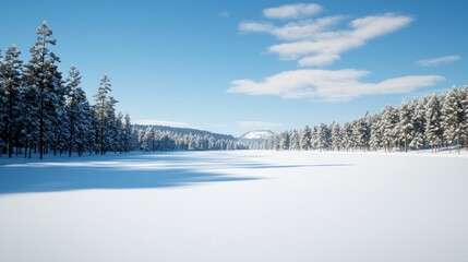 Snowy Forest Winter Landscape