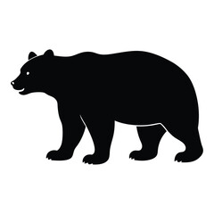 Fototapeta premium Bear silhouette animals. Vector Illustrator.