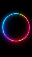 Obraz premium Vibrant Neon Circle Design