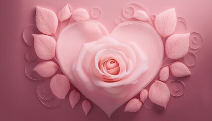 Valentine's day hearts and roses illustration