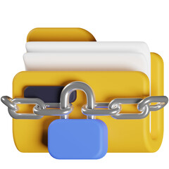 Locked Folder 3D Icon