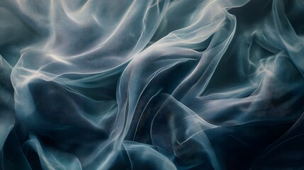 Obraz premium Abstract Teal Fabric Draped Softly Elegant Texture