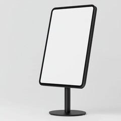 blank  and white billboard on white background