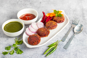 Beetroot tikka is a vibrant, flavourful dish made with marinated beetroot chunks, grilled or roasted, and spiced with aromatic seasonings.