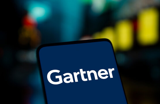 Dhaka, Bangladesh- 25 Dec 2024: Gartner logo is displayed on smartphone.