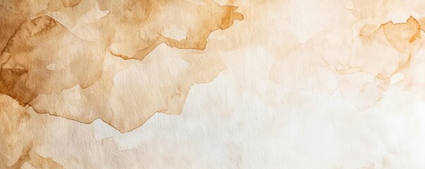 Parchment watercolor idea. A high-quality abstract background featuring soft brown and cream watercolor textures.