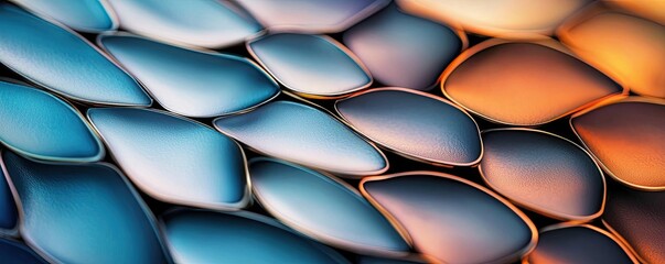 Fototapeta premium Metallic watercolor concept. Abstract pattern of colorful scales creating a vibrant and dynamic visual effect.