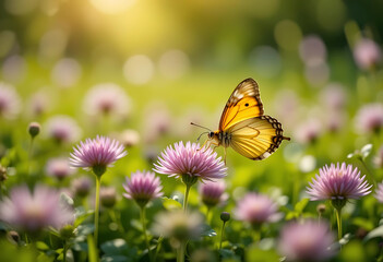 Obraz premium butterfly on lavender