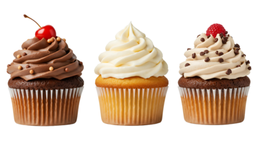 Delicious Cupcake Muffin with Frosting – Transparent Background Cutout