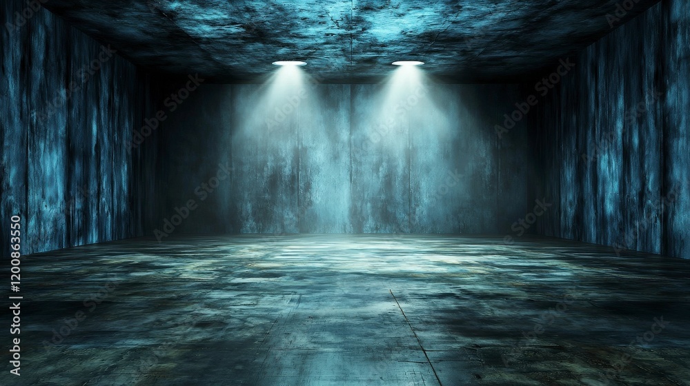 Poster limitless exploration in a boundless room mysterious setting digital art evocative atmosphere abstra