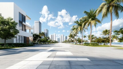 Fototapeta premium Tropical City Street View