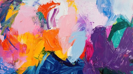 Vibrant acrylic paint texture studio shot, colorful abstract background for design