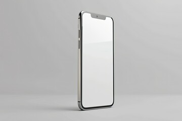 Detailed Visual  of Vertical Smartphone Mock Up Lateral View