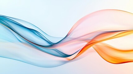 Fototapeta premium Metallic watercolor concept. Abstract wave design in soft colors creating a calming visual effect.