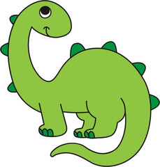 Naklejka premium Vector illustration of Dinosaurs cartoon