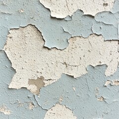 Obraz premium A close-up of a weathered wall with peeling paint reveals a textured surface underneath. Ideal for backgrounds or adding a vintage touch to designs.