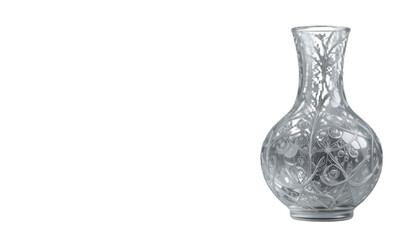 glass vase on white background Transportation isolated