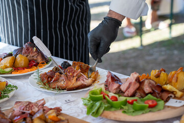 cooking competition and judging meat