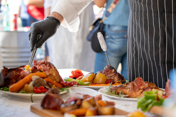 cooking competition and judging meat