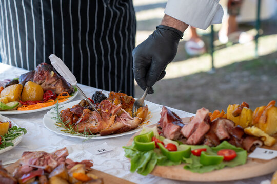 cooking competition and judging meat