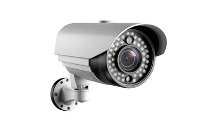 Modern CCTV Security Camera isolated on transparent background