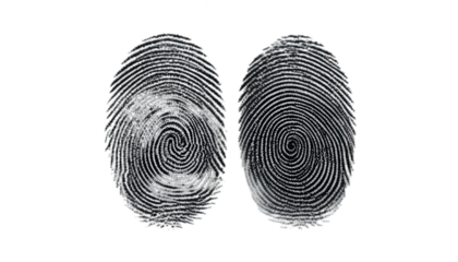 fingerprint isolated on transparent background