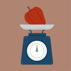 Vintage Scale and Red Paprika