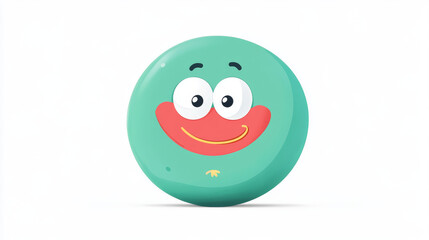 Fototapeta premium Circle math character, preschool and kindergarten basic geometry shape isolated cartoon creature character. Vector emoticon comic personage