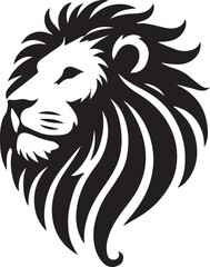 Obraz premium Lion vector illustration in black and white