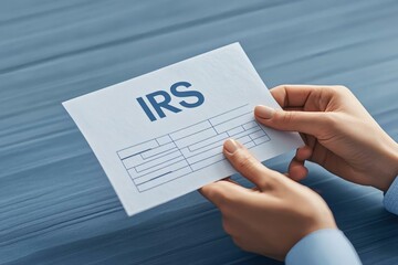 IRS Tax Document in Hands of a Person