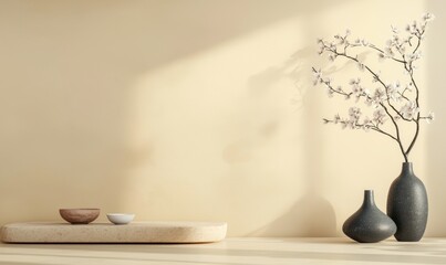 Still life serenity minimalist natural light decor