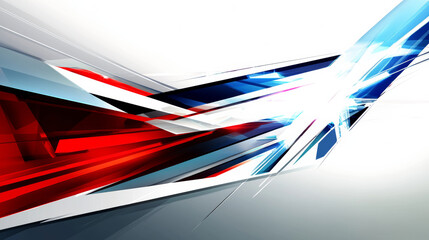Dynamic abstract design with red and blue accents