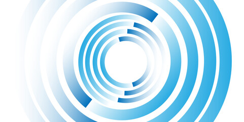 white abstract background with circle lines spiral with copy space in the center. Ideal for modern design templates and backgrounds. Optical illusion tunnel with white and blue pattern.  vector. 