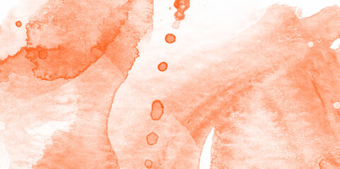 Fototapeta premium Abstract orange watercolor background. Hand painted watercolor background for your design. Ink paint brush stain. use for floor ceramic counter tile natural for interior and fabric silk. vector.