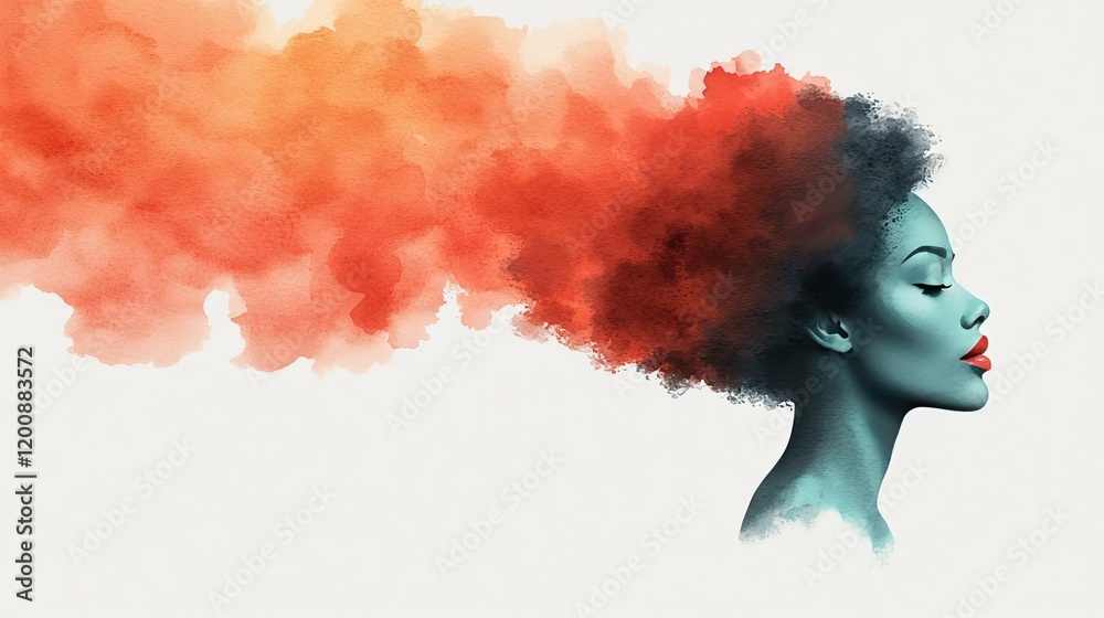Aufkleber blurred watercolor idea. a colorful artistic representation of creativity and self-expression throug