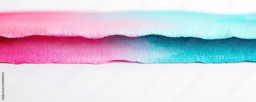 Poster blurred watercolor idea. a vibrant blend of pink and turquoise colors creating a soft, flowing gradi