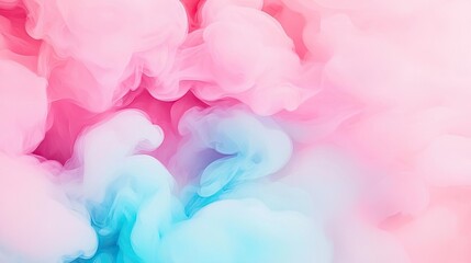 Obraz premium Blurred watercolor idea. A vibrant mix of pink and blue smoke, creating a dreamy and artistic backdrop.