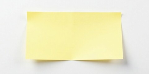 A Pale Yellow Rectangular Note Pad Ready for Your Ideas and Messages on a Plain White Background