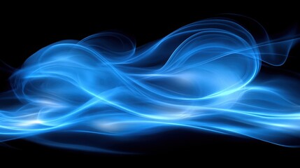 Obraz premium A smooth, deep blue abstract background with a wave-like pattern subtly running through it. The flowing lines create a sense of movement, while the dark tones maintain a feeling of calm