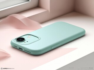 Aesthetic Smartphone Case with Elegant Design on a Soft Surface