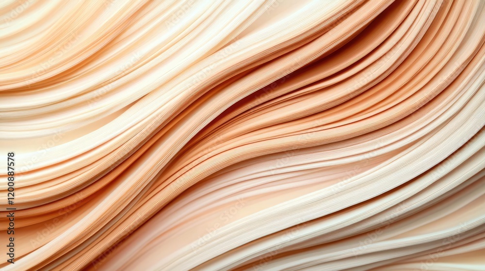 Aufkleber Blurred watercolor idea. Abstract wave pattern showcasing smooth textures and soft colors for design projects.