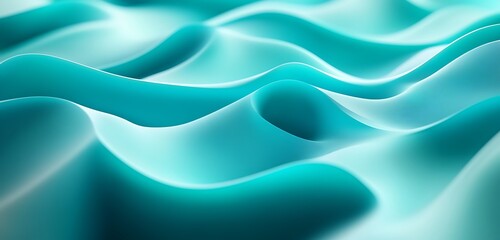 Obraz premium abstract modern turquoise glass texture smooth reflective surface