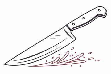 Obraz premium knife on a white background