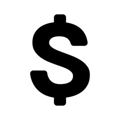 dollar icon or dollar symbol on transparent background