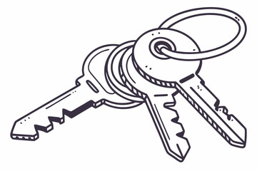 key isolated on white