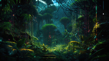Obraz premium Enchanted Jungle Pathway