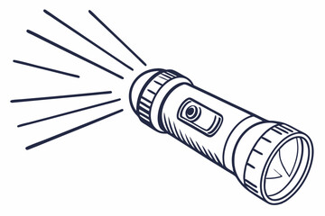 flashlight isolated on white