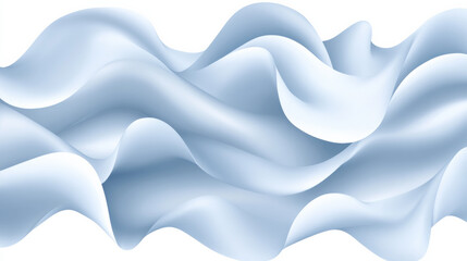 Fototapeta premium Abstract flowing blue waves on white background